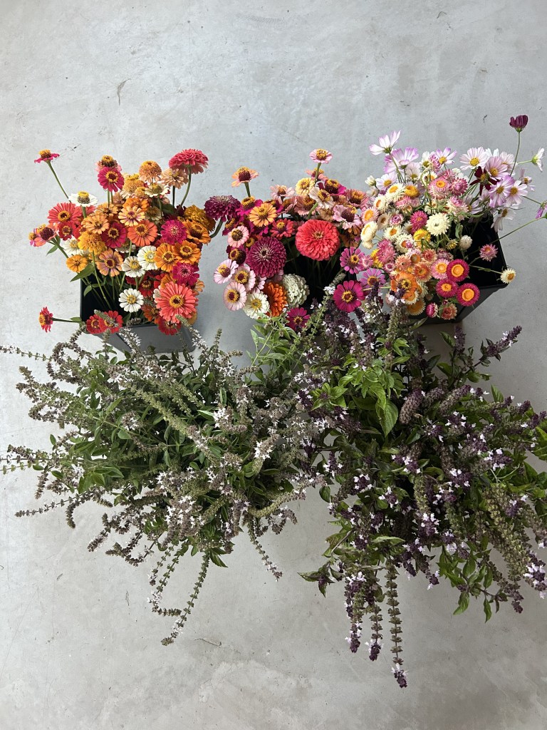 A DIY bucket of loose seasonal stems from Paperbark Petals
